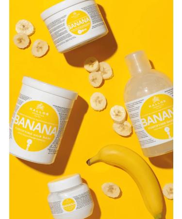 Kallos Cosmetics Banana set of 2 pieces of shampoo to strengthen hair - Buy Online on GoSupps.com