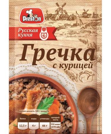 Preston Buckwheat does not require cooking with chicken 40 g 10 pcs - Buy Online on GoSupps.com