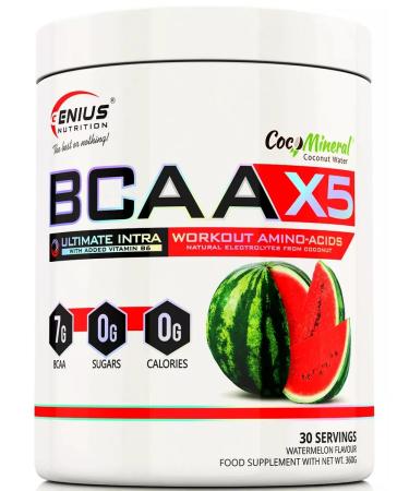 Genius Nutrition BCAA-X5 amino acids 360 g watermelon - Buy Online on GoSupps.com
