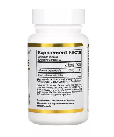 California Gold Nutrition L Thein is a sedative from stress - Buy Online on GoSupps.com