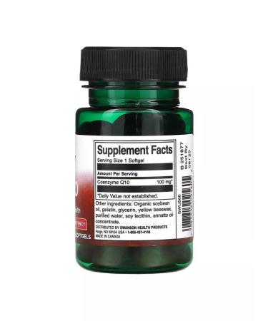 Swanson Coenzyme Q10 100 mg 50 capsules - Buy Online on GoSupps.com