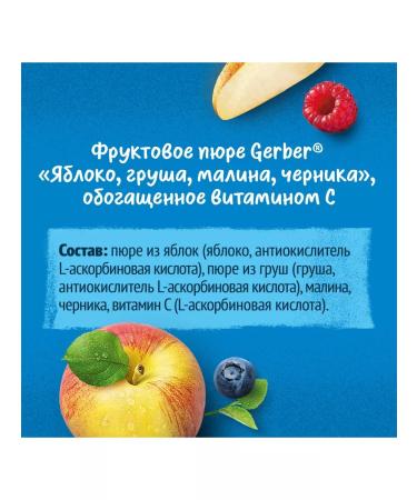 Gerber Apple apple-grunt-raspberry-blackberry 90g 2 pcs - Buy Online on GoSupps.com