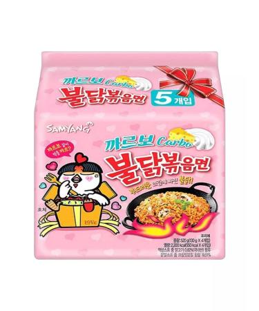 samyang Hot Chicken noodles in carbonar sauce pack 130 g x 5 pcs