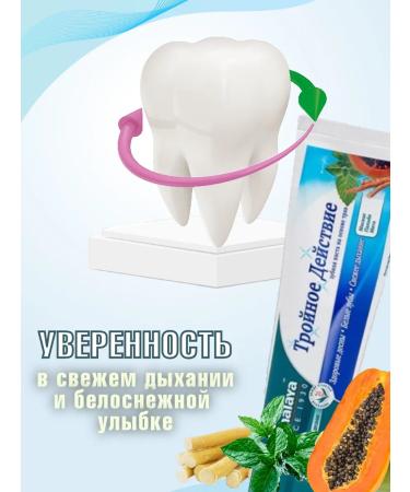 Himalaya Since 1930 Toothpaste Himalaya triple action 125 ml *6 pcs - Buy Online on GoSupps.com