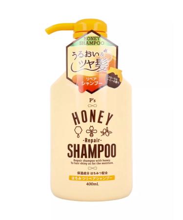 Kumano Yushi Restoring hair shampoo P's Honey Repair 400ml - Buy Online on GoSupps.com