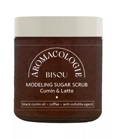 BISOU Black caraway scrub and latte model modeling 250 ml