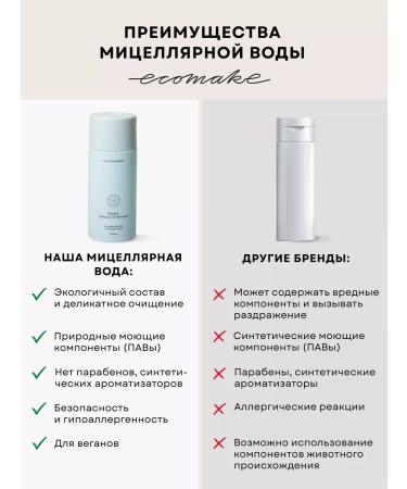 Ecomake Micellar water removal water - Buy Online on GoSupps.com
