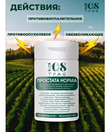 108 herbs Tablets for men for potency from prostatitis and adenoma - Buy Online on GoSupps.com