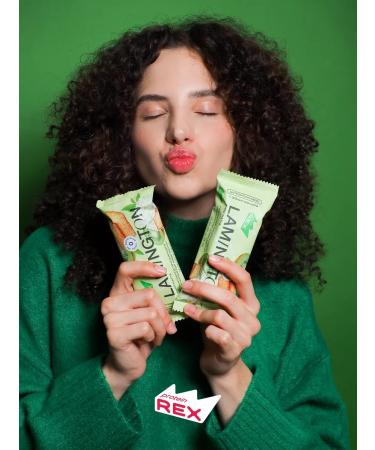 ProteinRex Protein cakes without sugar lamington kivi-mat 8 pcs - Buy Online on GoSupps.com