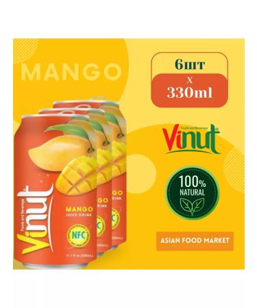 Vinut Drink is not cargo with mango juice 330 ml 6 pcs - Buy Online on GoSupps.com
