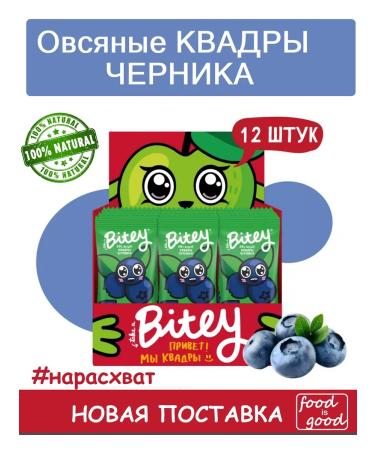 Take a Bitey Children's oat quadra of blueberries 12x30g