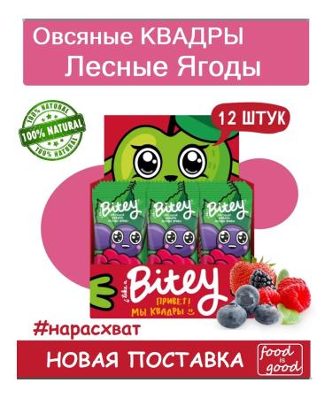 Take a bite Oat quadra forest berries 12x30g