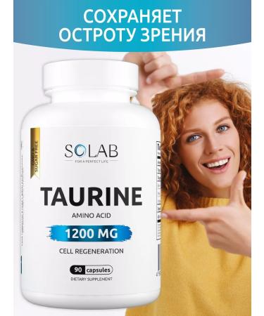 SOLAB Taurin 1200 mg 90 capsules - Buy Online on GoSupps.com
