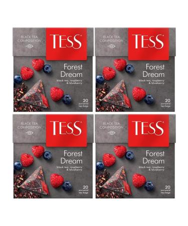 TESS Black tea in pyramids Berry Forest Dream 4pcs