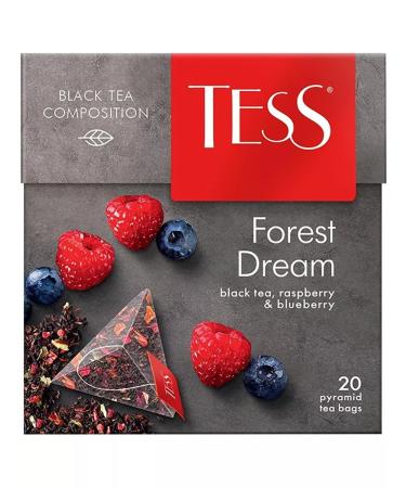 TESS Black tea in pyramids Berry Forest Dream 4pcs - Buy Online on GoSupps.com