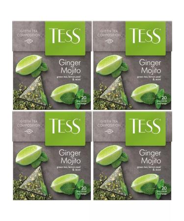 TESS Green tea in Ginger Mojito 20 bags 4pcs