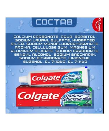 COLGATE Tailor toothpaste Triple action natural peppermint 73 g - Buy Online on GoSupps.com