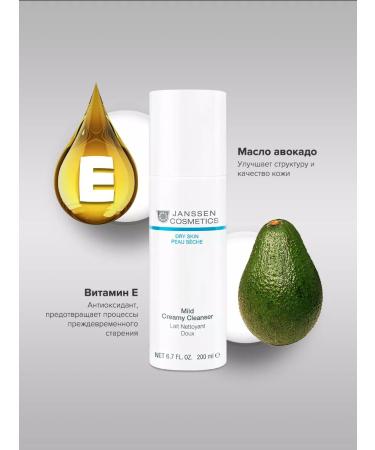 Janssen Cosmetics Milk for removing makeup from the eyes and dry skin of the face 200 ml - Buy Online on GoSupps.com
