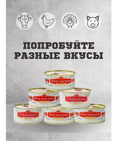 Let's keep the traditions alive Stew pork fillet canned pork 300g 12 pcs - Buy Online on GoSupps.com