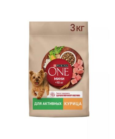 PURINA ONE Dry food for active small dogs chicken and rice - 3 kg - Buy Online on GoSupps.com