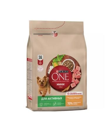 PURINA ONE Dry food for active small dogs chicken and rice - 3 kg - Buy Online on GoSupps.com