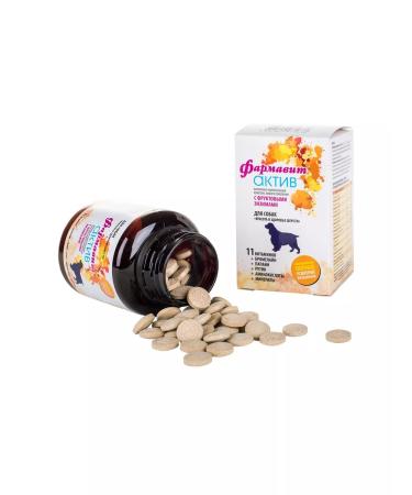 Farmavit Active Vitamins Pharmacitactive Beauty and Health of Dog Wool 120t - Buy Online on GoSupps.com
