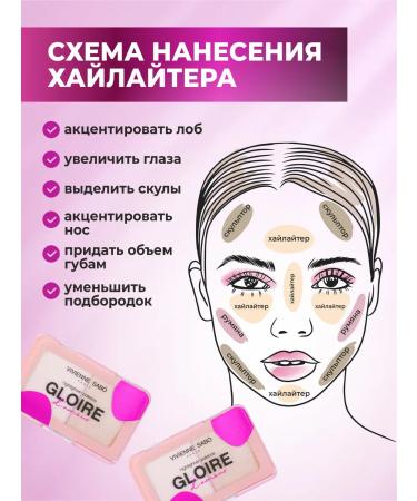 VIVIENNE SABO Highlighter for the face is dry light pink palette tone 01 - Buy Online on GoSupps.com