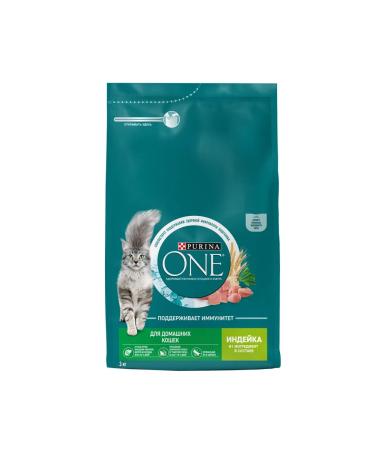 PURINA ONE Dry food for domestic cats with turkey 3kg - Buy Online on GoSupps.com