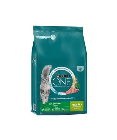 PURINA ONE Dry food for domestic cats with turkey 3kg - Buy Online on GoSupps.com