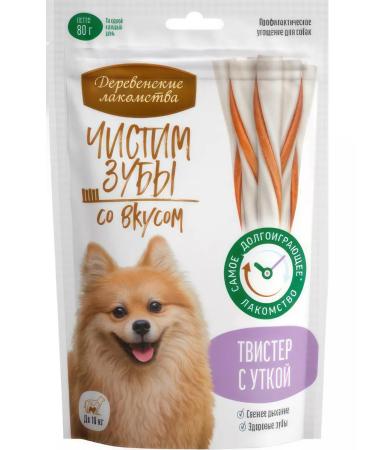 Country delicacies Week brush your teeth for dogs twister with a duck 80 g