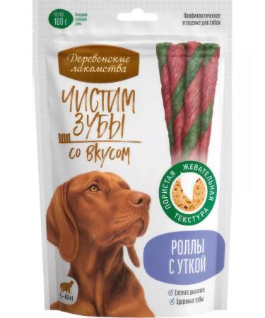 Country delicacies The treat brushes your teeth for dogs rolls with a duck 100 g