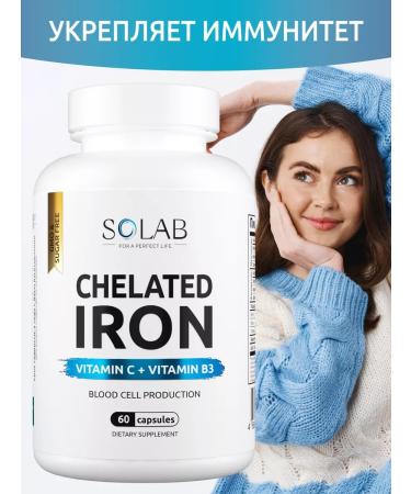 SOLAB HEALAT Iron (easily accessible shape) + vitamins B3 and C - Buy Online on GoSupps.com