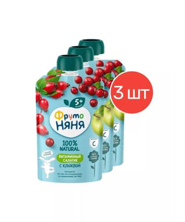 Frutonyanya Puree berry salad of rosehips 90 g 3 pcs