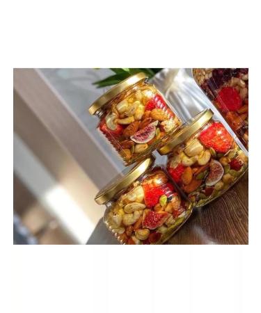 Honey Gift Walnut mix with strawberries and figs in linden honey