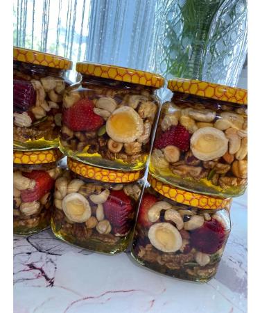 Honey Gift Walnut mix with strawberries and apricot in linden honey - Buy Online on GoSupps.com