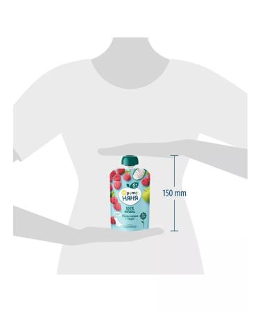 Frutonyanya Puree from apples raspberries and cottage cheese 90 g 3 pcs - Buy Online on GoSupps.com