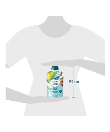 Frutonyanya Puree from apples and pears with cottage cheese 90g from 6 pcs - Buy Online on GoSupps.com