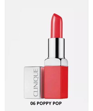 Clinic Lipstick Pop Lip Color + Primer shade 06 Poppy Pop