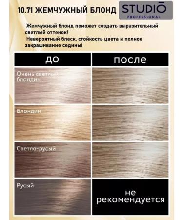 Studio Professional Gray hair Ultra 10.71 Pearl Blond 2pcs - Buy Online on GoSupps.com