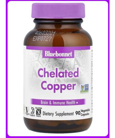 Bluebonnet Nutrition Helating copper 90 plant capsules