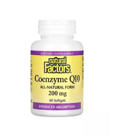 Natural Factors Coenzyme Q10 200 mg 60 soft tablets