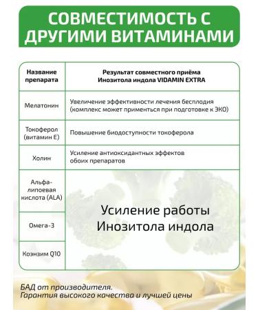 VIDAMIN EXTRA Complex inositol Indol + B9 folic acid 800 mg - Buy Online on GoSupps.com