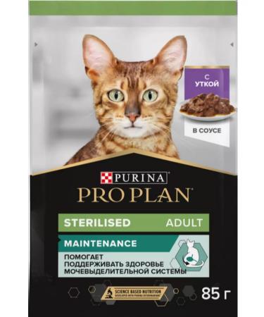 PRO PLAN Spider for sterilized cats with duck sauce 85 g x 26 pcs - Buy Online on GoSupps.com