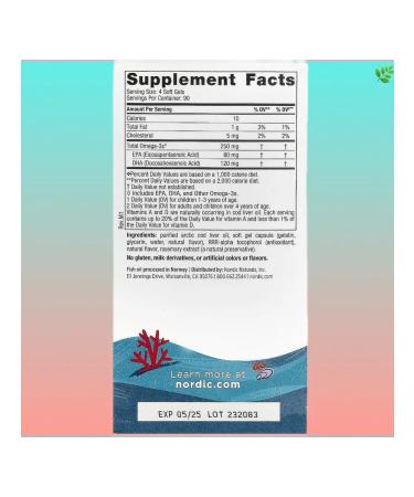 Nordic Naturals DGK for children 3-6 years old 250 mg 360 mini-capsule - Buy Online on GoSupps.com