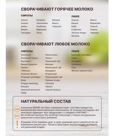 Monin The basis for drinks tangerine fruit 1300 g - Buy Online on GoSupps.com