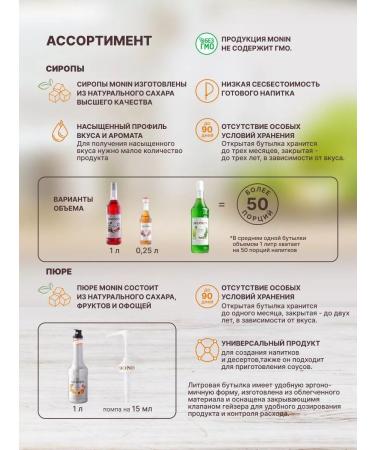 Monin The basis for drinks tangerine fruit 1300 g - Buy Online on GoSupps.com