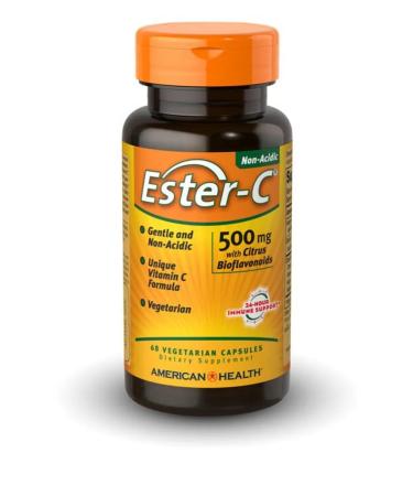 American Health Ester C Vitamin C with bioflavonoids 500 mg 60 capsules