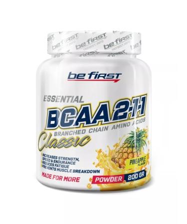 Be First BCAA powder 2 1 1 classic BCA pineapple 200g - Buy Online on GoSupps.com