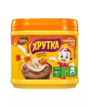 Khrutka Cocoa drink soluble caramel bank 250 g - Buy Online on GoSupps.com