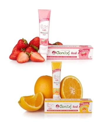TWIN LOTUS Set of children's toothpastes of strawberries and orange - Buy Online on GoSupps.com